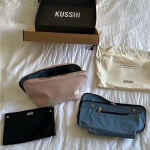 KUSSHI 3-Piece Bundle: Leather Signature Bag + Snap-in Organizer + Zip Liner